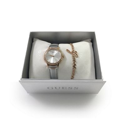 Ladies rose watch and bracelet gift set ubs82107-l
